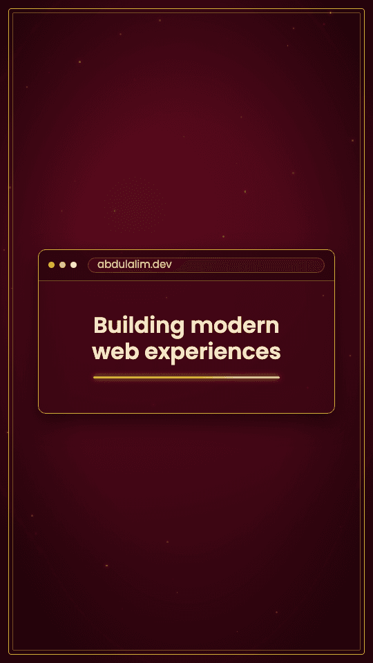 abdulalim.dev - Personal portfolio and marketplace